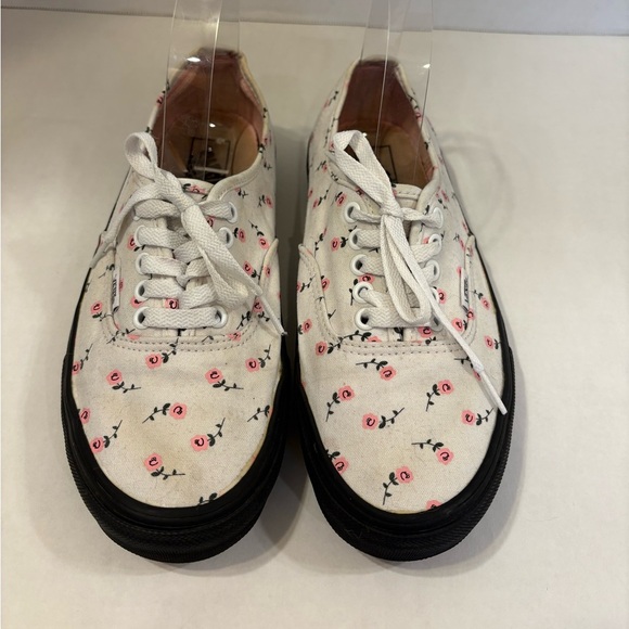 Vans Lazy Oaf limited edition flower blossom print lace-up sneakers size 9 - Picture 1 of 12